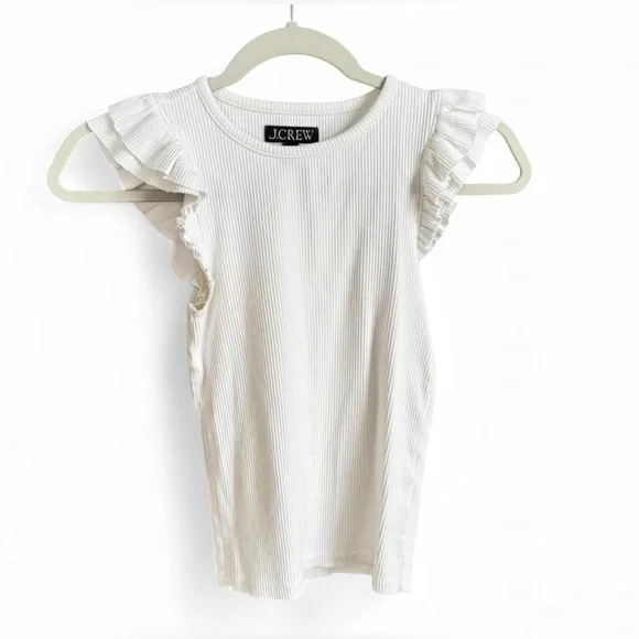 J. Crew Ribbed Ruffle Tank - Picture 2 of 5
